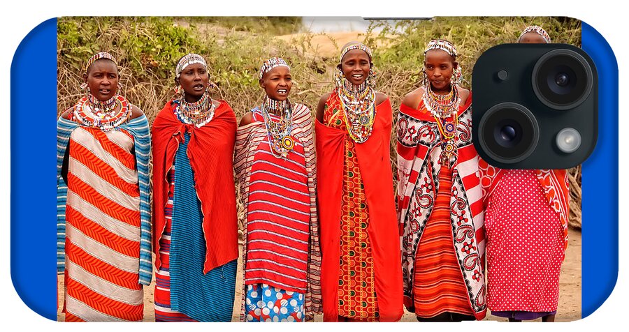 Africa iPhone Case featuring the photograph Maasai Women by Mitchell R Grosky