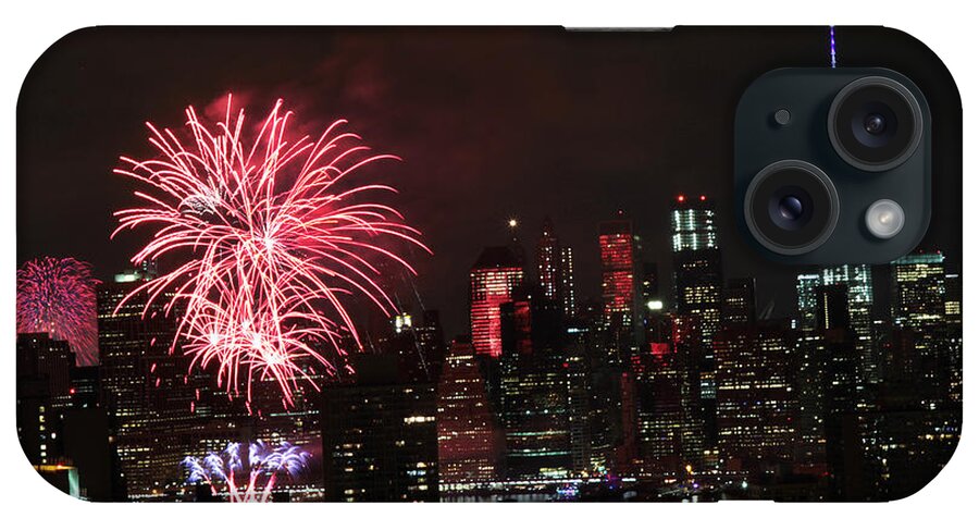 Fireworks iPhone Case featuring the photograph Macy's July 4th 2015 Fireworks-2 by Steven Spak