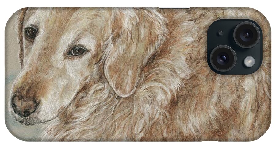Dog iPhone Case featuring the drawing Maddie by Meagan Visser