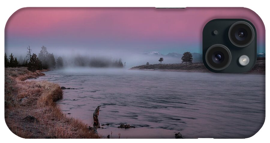 Madison River iPhone Case featuring the photograph Madison River Sunrise by Jen Manganello