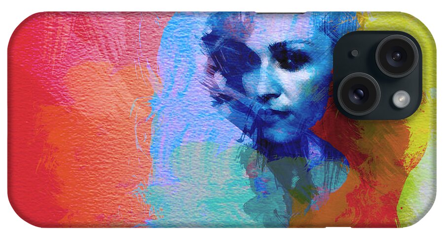 Madonna iPhone Case featuring the painting Madonna by Naxart Studio