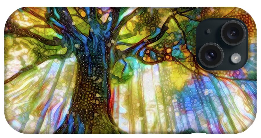 Magical Tree iPhone Case featuring the mixed media Magical tree by Lilia S