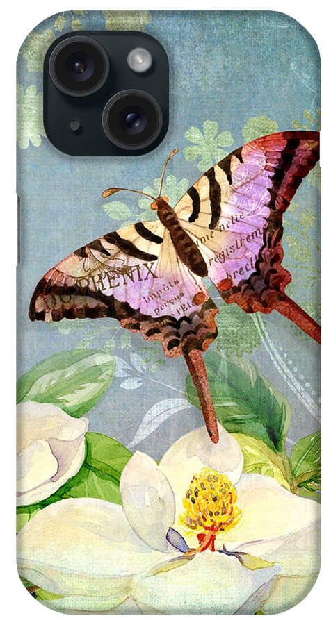 Magnolia Flowers iPhone Case featuring the painting Magnolia Dreams by Audrey Jeanne Roberts