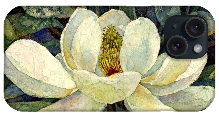 Magnolia iPhone Case featuring the painting Magnolia Grandiflora by Hailey E Herrera