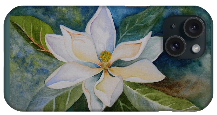 Magnolia iPhone Case featuring the painting Magnolia by Kerri Ligatich