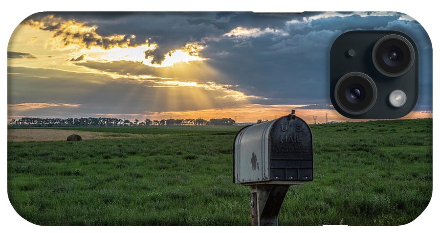 Mail Box iPhone Case featuring the photograph Mail Box in North Dakota by John McGraw