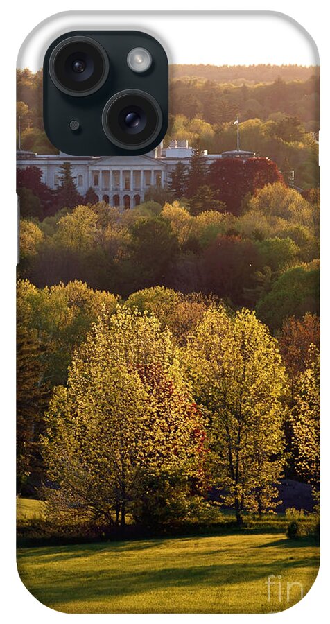 Maine iPhone Case featuring the photograph Maine State Capitol at Sunset by Olivier Le Queinec