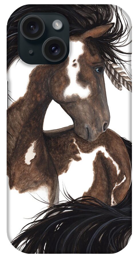 Majestic Horse iPhone Case featuring the painting Majestic Dream Pinto Horse by AmyLyn Bihrle
