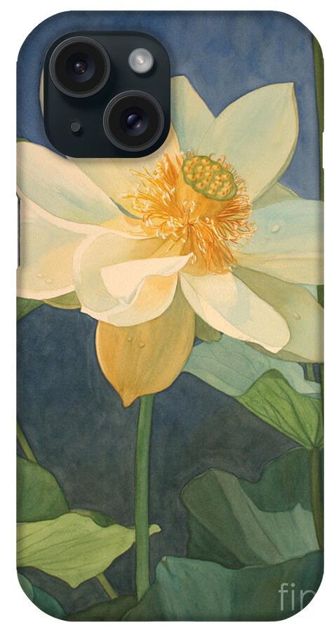 Flowers iPhone Case featuring the painting Majestic Lotus by Jan Lawnikanis