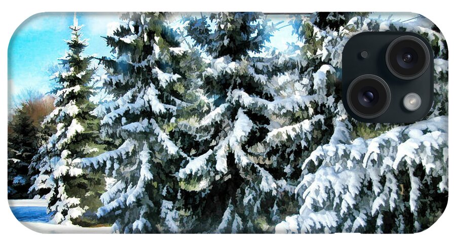 New England iPhone Case featuring the photograph Majestic Winter In New England by Judy Palkimas