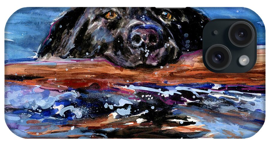 Black Dog iPhone Case featuring the painting Make Wake by Molly Poole