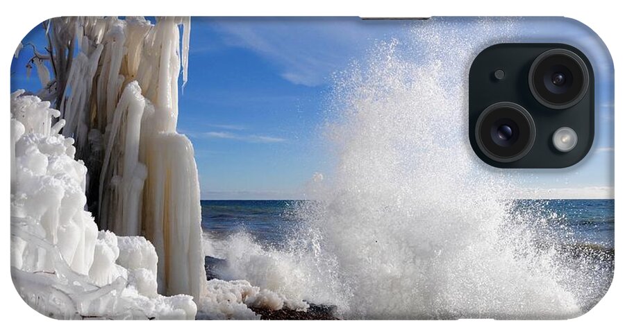 Lake Superior iPhone Case featuring the photograph Making More Ice by Sandra Updyke