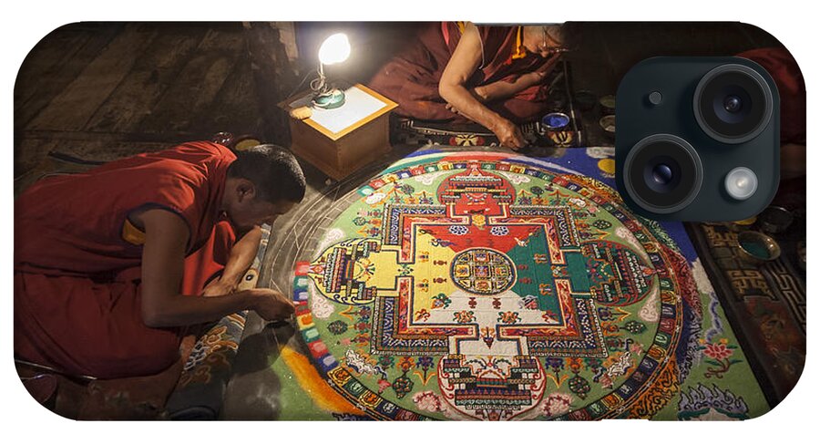 Mandala iPhone Case featuring the photograph Making of Mandala by Hitendra SINKAR