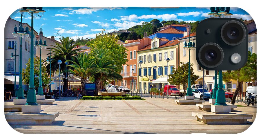 Town iPhone Case featuring the photograph Mali Losinj square colorful architecture by Brch Photography
