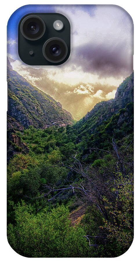 Gorge iPhone Case featuring the photograph Malibu Canyon Cloud Rise by Joseph Hollingsworth