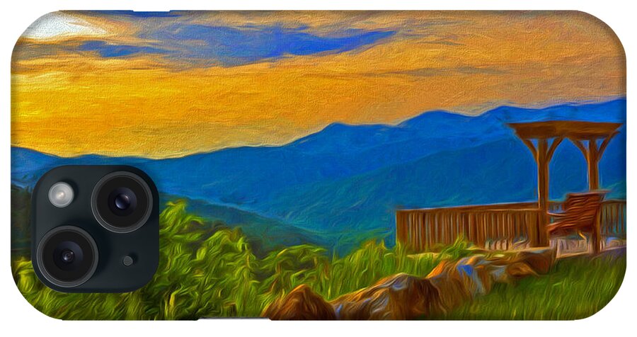 Mountains iPhone Case featuring the photograph Blue Ridge Sunset from Mama Gertie's Hideaway by Ginger Wakem