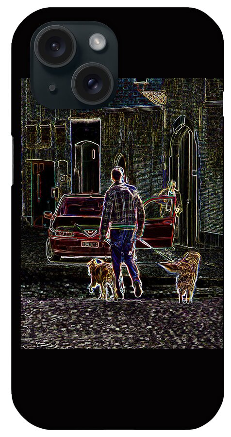 Photograph iPhone Case featuring the photograph Man and Best Friends by Rhonda McDougall