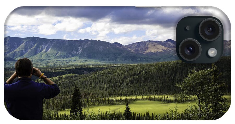Man iPhone Case featuring the photograph Man in Blue Shirt - Alaska by Madeline Ellis