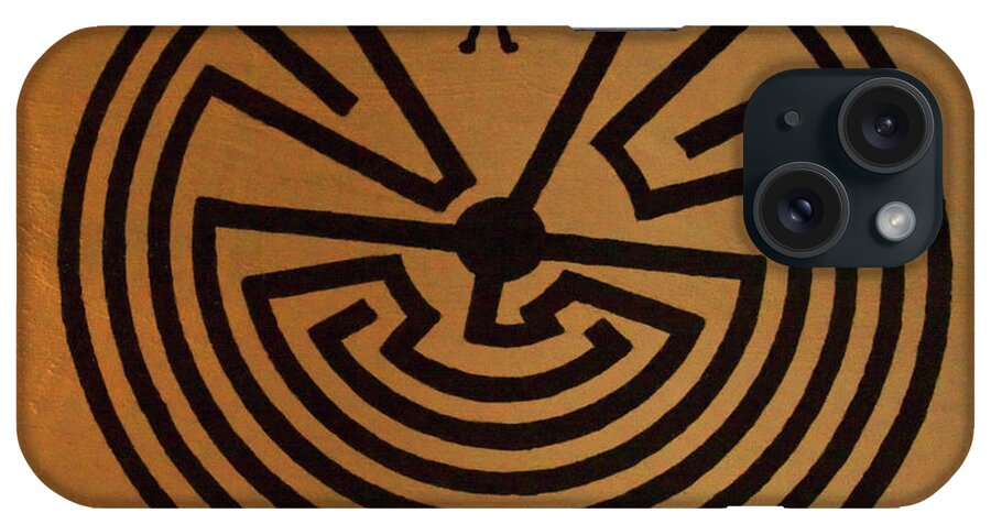 Maze iPhone Case featuring the photograph Man in Maze by Tom Singleton