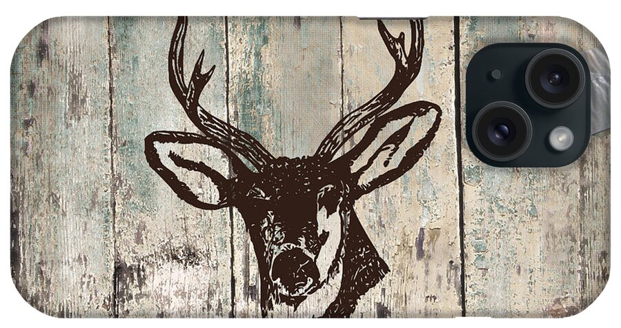 Mancave iPhone Case featuring the painting Mancave Deer Rack by Mindy Sommers