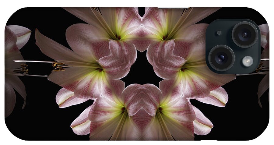 Mandala iPhone Case featuring the digital art Mandala Amarylis by Nancy Griswold