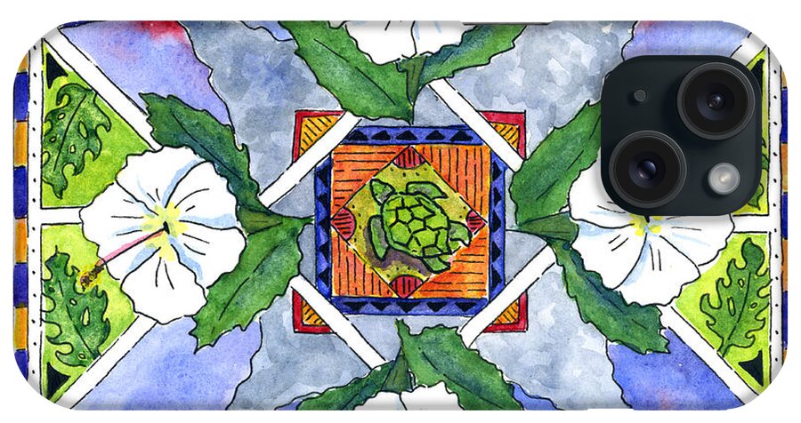 Mandala iPhone Case featuring the painting Mandala III - WHITE HIBISCUS by Diane Thornton