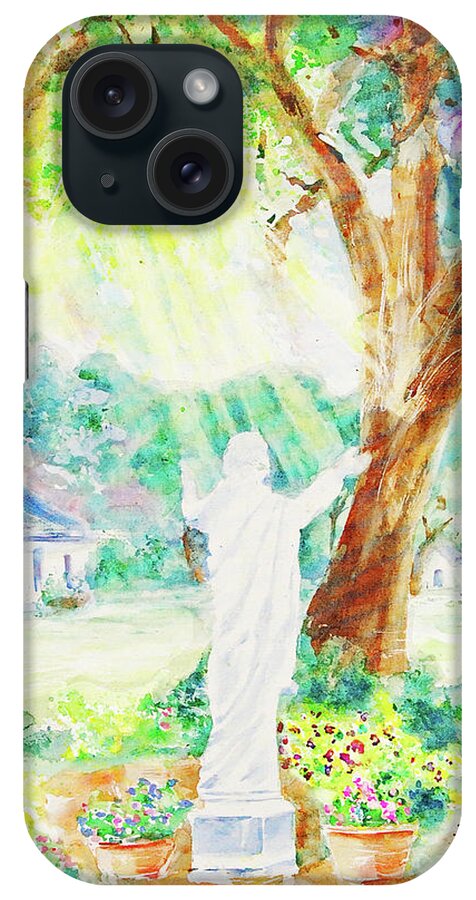 Christian iPhone Case featuring the painting Manresa Retreat by Jerry Fair