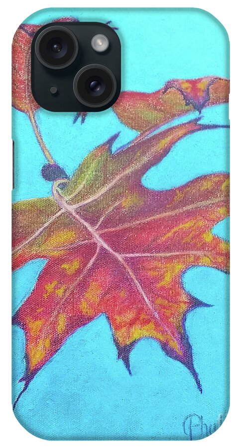 Maple iPhone Case featuring the drawing Drifting into Fall by Phyllis Howard