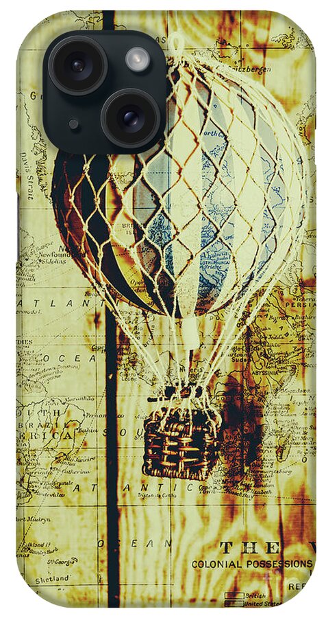 Map iPhone Case featuring the photograph Mapping a hot air balloon by Jorgo Photography