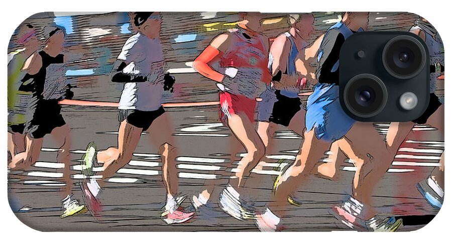 Clarence Holmes iPhone Case featuring the photograph Marathon Runners II by Clarence Holmes