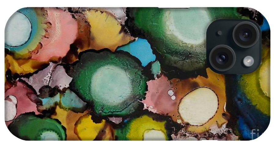 Alcohol iPhone 15 Case featuring the painting Marbles by Terri Mills