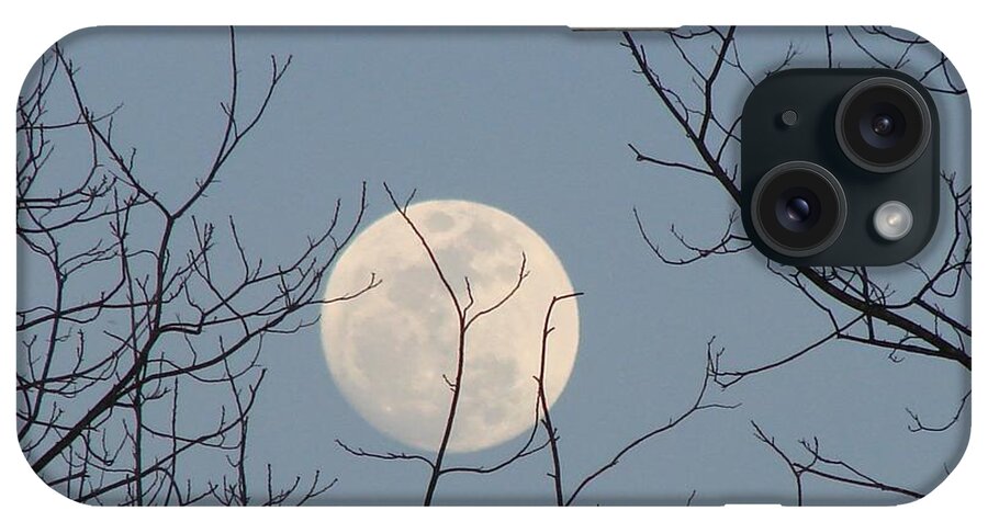 Moon iPhone Case featuring the photograph March Moon by Liz Vernand