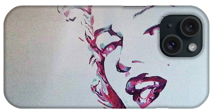 Simple Pic Of Marilyn Monroe I Her Day iPhone Case featuring the painting Marilyn by Femme Blaicasso