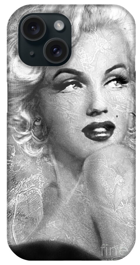 Theo Danella iPhone Case featuring the painting Marilyn Danella Ice bw by Theo Danella