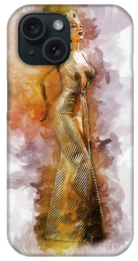 Marilyn iPhone Case featuring the digital art Marilyn by Ian Mitchell