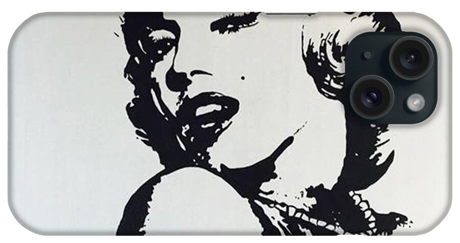 Marilyn Monroe iPhone Case featuring the painting MARILYN MONROE / Glamour by Kathleen Artist PRO