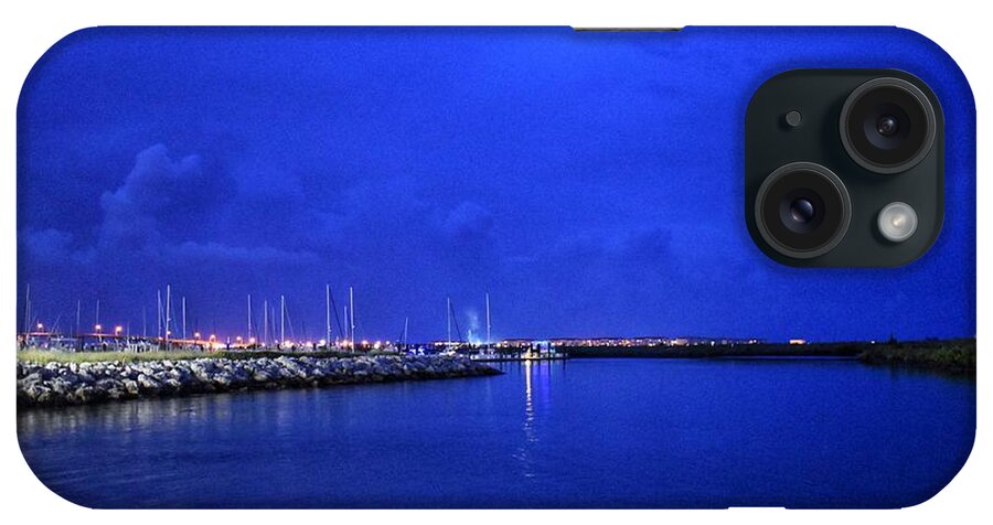 Landscape iPhone Case featuring the photograph Marina at Night by Vicki Lewis