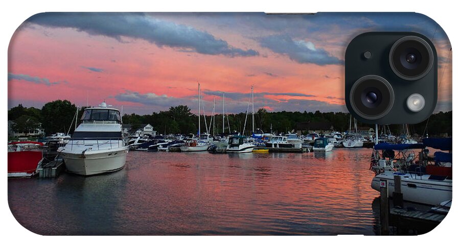 Sunset iPhone Case featuring the photograph Marina Sunset Back Glow by David T Wilkinson