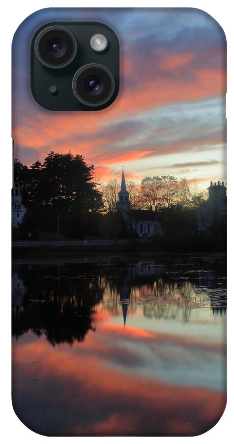 New Hampshire iPhone Case featuring the photograph Marlow Village Sunset by John Burk