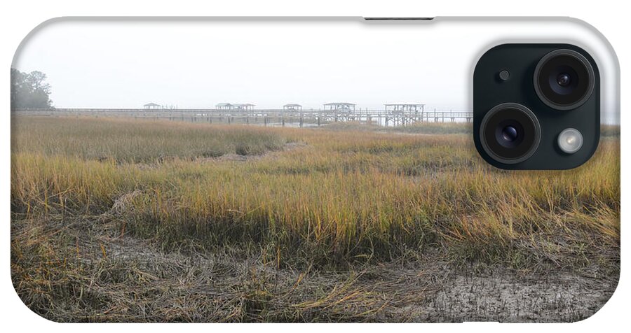 Marsh iPhone Case featuring the photograph Marsh Grass Fog by Dale Powell