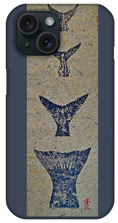 Fish Prints iPhone Case featuring the mixed media Martha's Vineyard Grand Slam - 3 by Jeffrey Canha