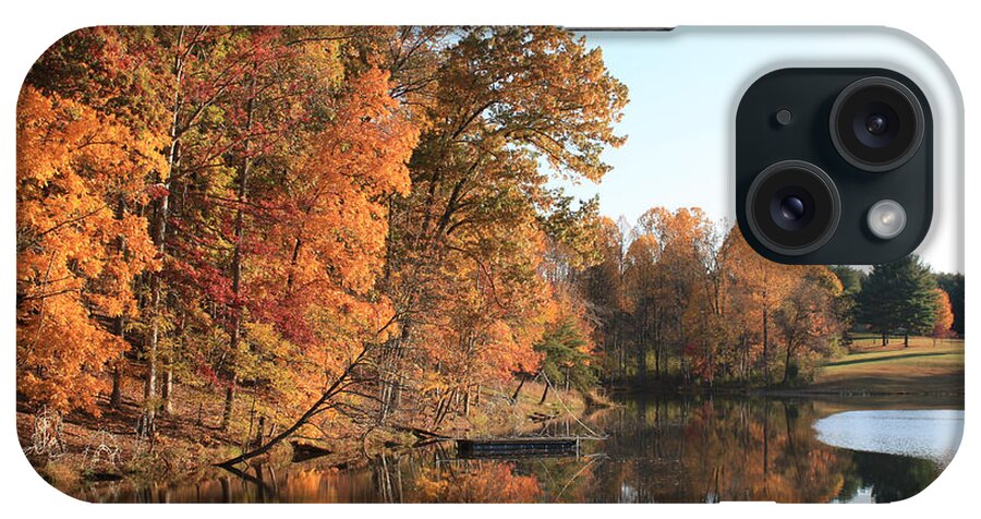 Maryland iPhone Case featuring the photograph Maryland Autumns - Clopper Lake - Kingfisher Overlook by Ronald Reid