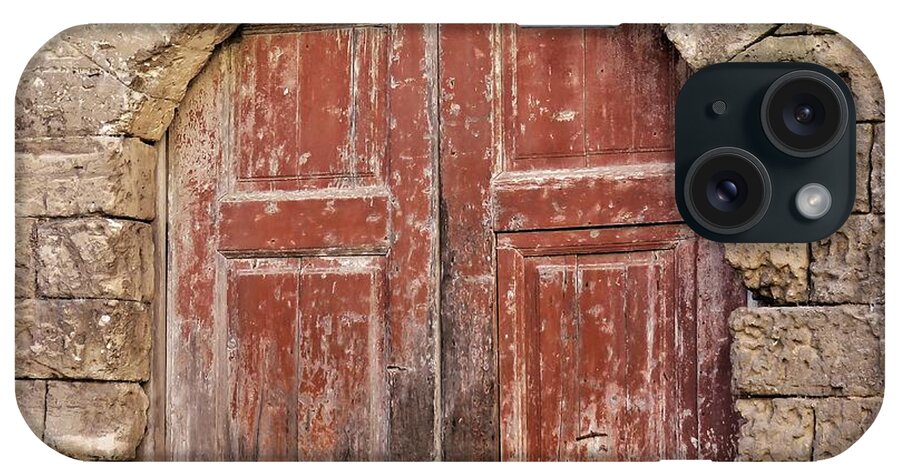 Matera iPhone Case featuring the painting Matera Old Door by Laurie Morgan