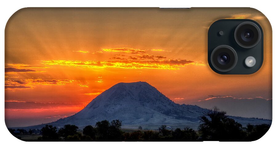 Landscape iPhone Case featuring the photograph Mato Paha, the Sacred Mountain by Fiskr Larsen