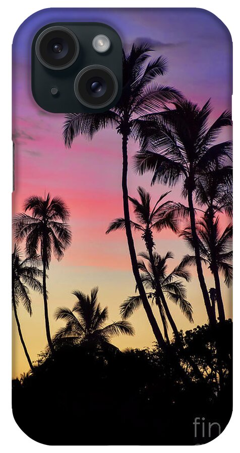 Maui iPhone Case featuring the photograph Maui Palm Tree Silhouettes by Eddie Yerkish