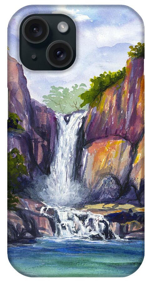 Maui iPhone Case featuring the painting Maui Waterfall by Darice Machel McGuire