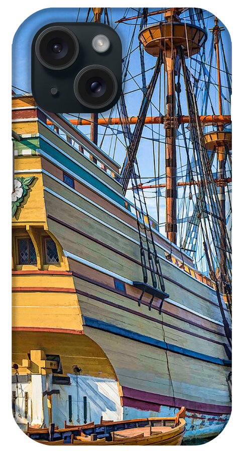 Stamp Treks iPhone Case featuring the photograph Mayflower II by David Thompsen