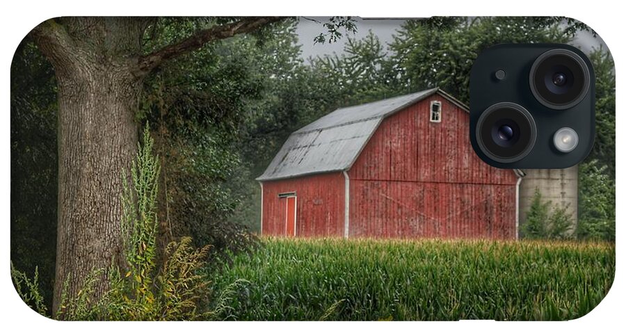Barn iPhone Case featuring the photograph 0027 - Mayville's Lapeer Road Red by Sheryl L Sutter