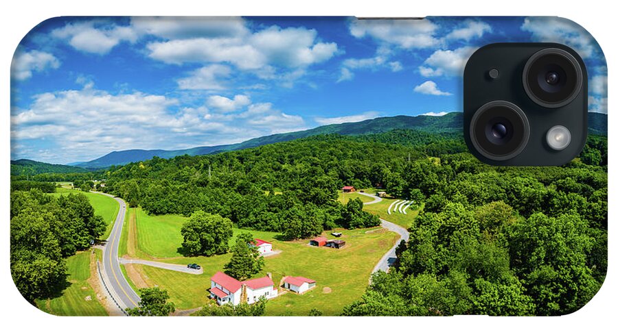 Aerial iPhone Case featuring the photograph McGhee Farm Panoramic by Joe Shrader