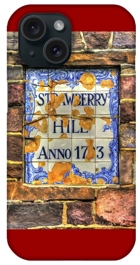 Strawberry Hill iPhone Case featuring the photograph MD Country Roads - Date Stone at Entrance to Strawberry Hill - Near Creagerstown, Frederick County by Michael Mazaika